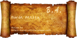 Barát Attila névjegykártya